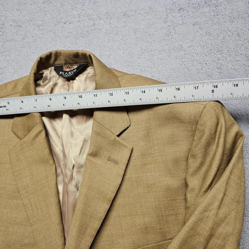 Jos. A. Bank Blazer Jacket Mens 44S Brown Lined Tailored Fit Single Breasted